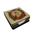 Corgi Christmas Flowers PU Leather Note Paper Holder-0