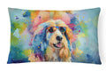 Afghan Hound Hippie Dawg Throw Pillow-0