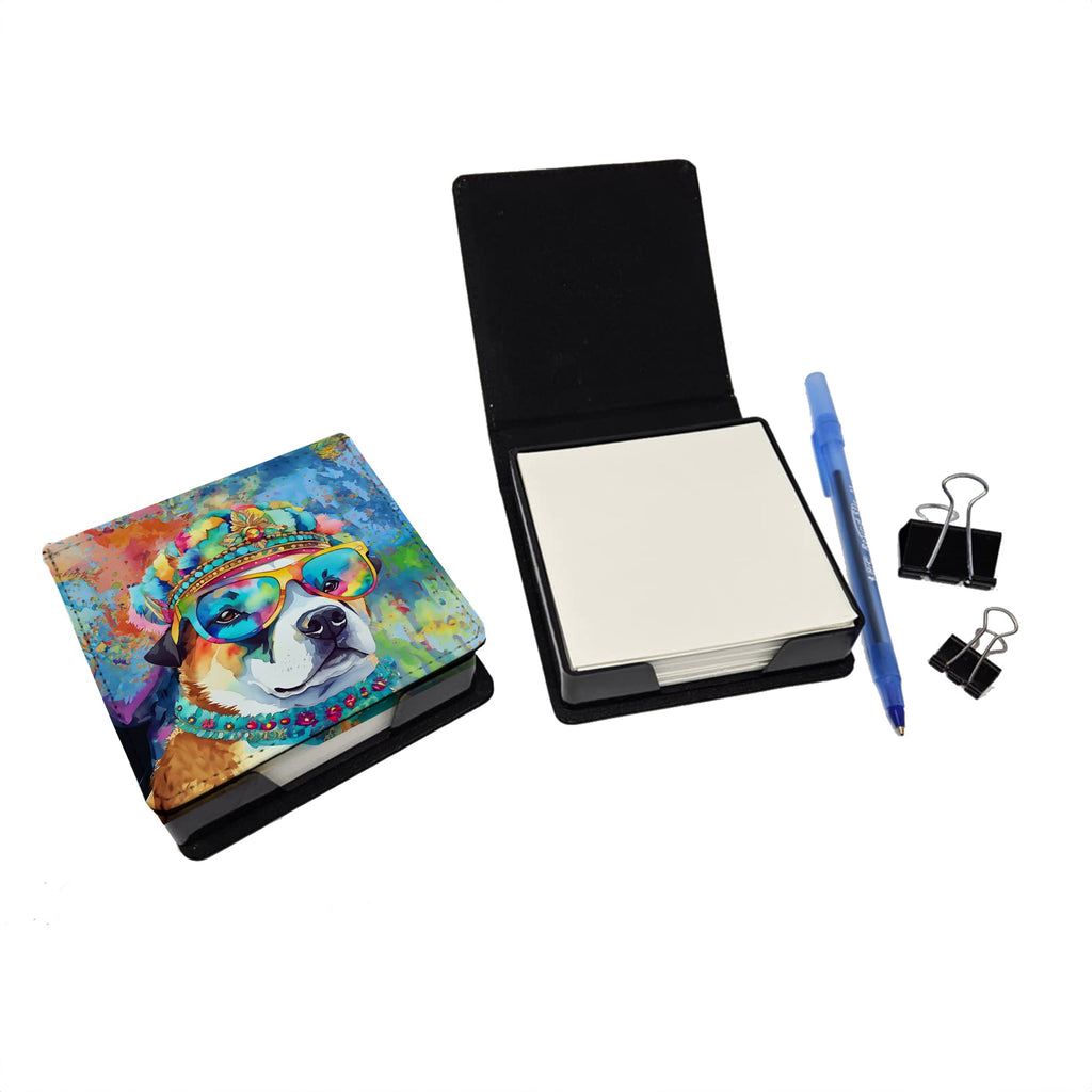 Akita Hippie Dawg PU Leather Note Paper Holder-1