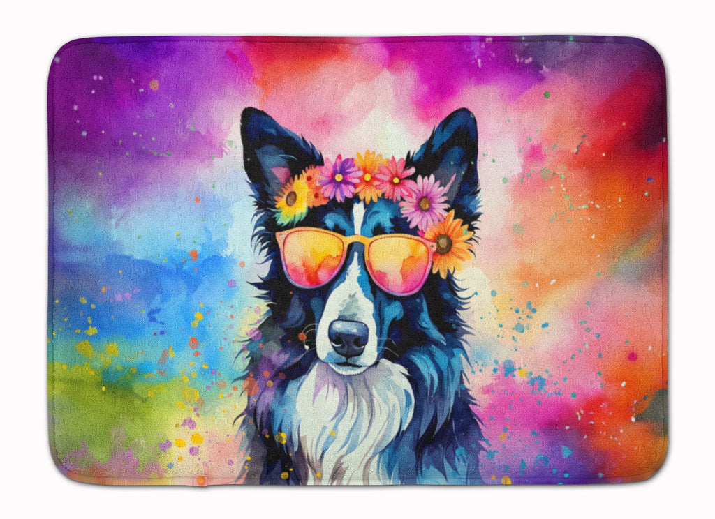 Border Collie Hippie Dawg Memory Foam Kitchen Mat-0