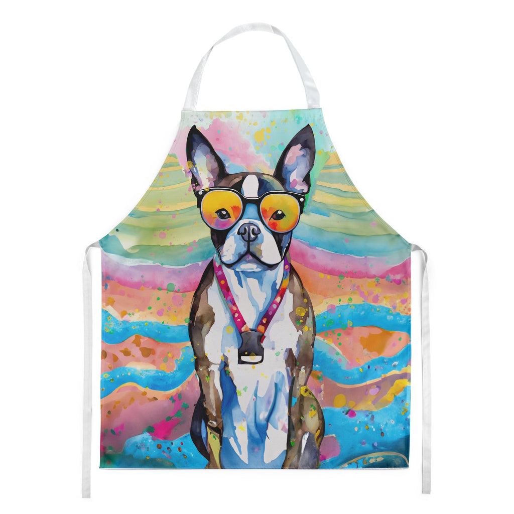 Boston Terrier Hippie Dawg Apron-0