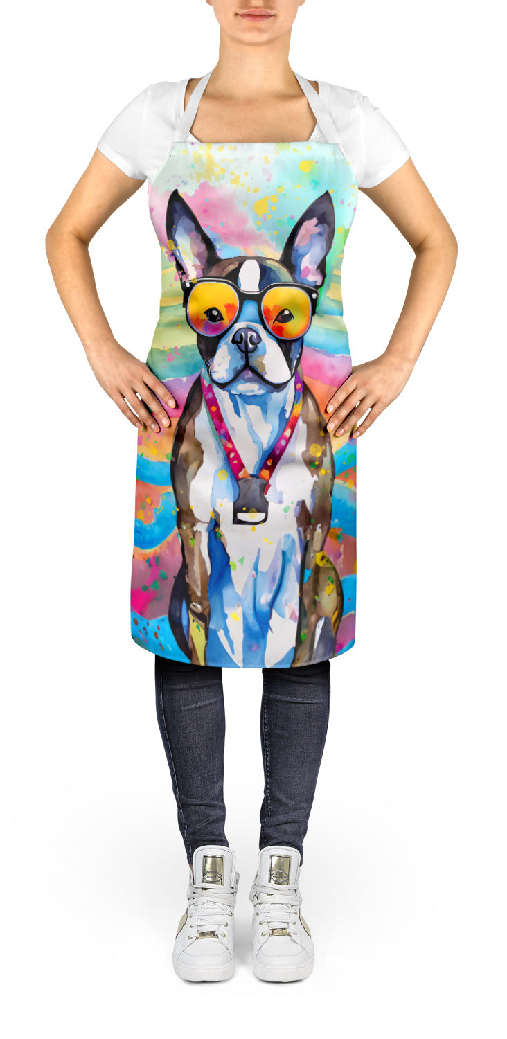 Boston Terrier Hippie Dawg Apron-1