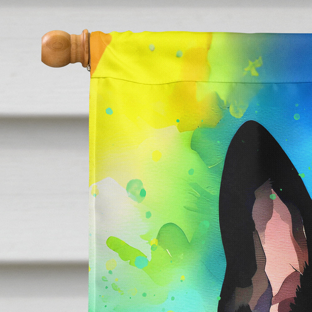 Boston Terrier Hippie Dawg House Flag-2