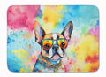 Boston Terrier Hippie Dawg Memory Foam Kitchen Mat-0