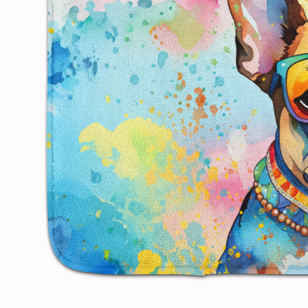 Boston Terrier Hippie Dawg Memory Foam Kitchen Mat-3