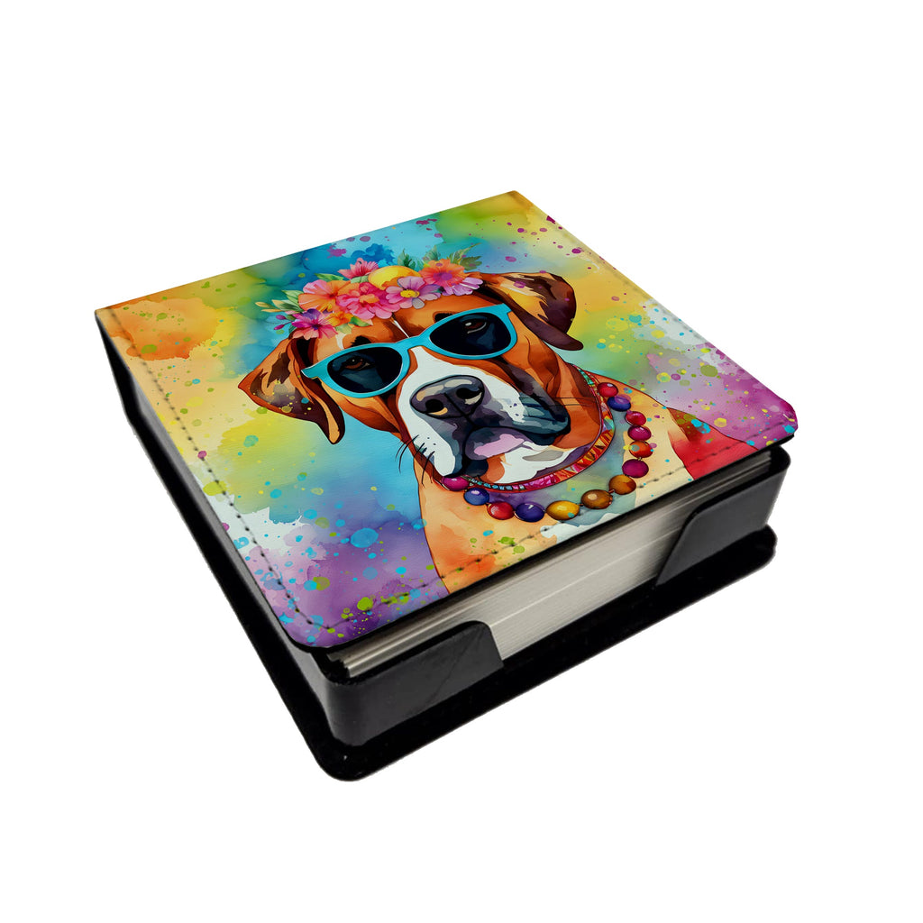 Boxer Hippie Dawg PU Leather Note Paper Holder-0