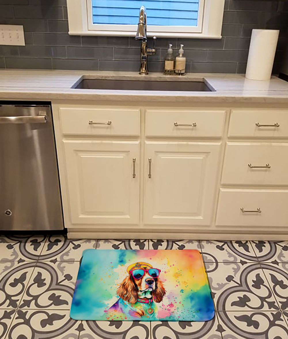 Cavalier Spaniel Hippie Dawg Memory Foam Kitchen Mat-1