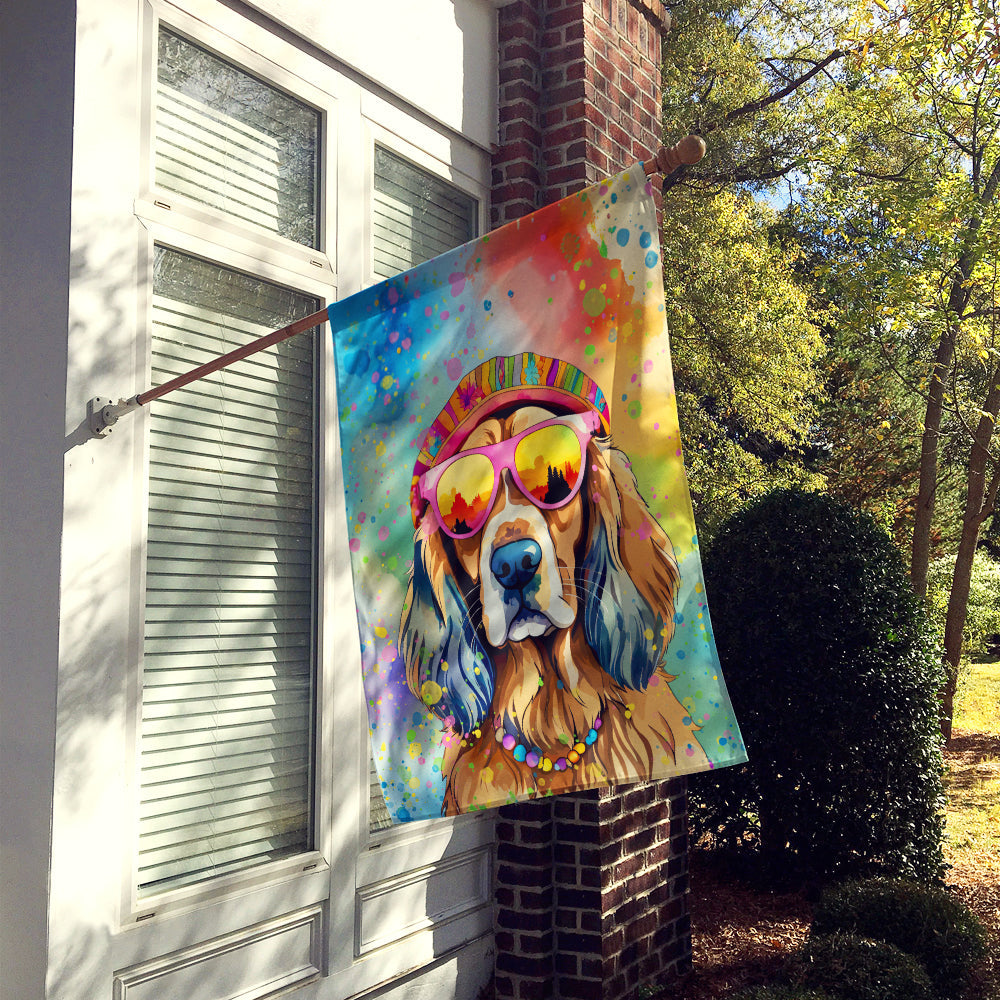 Cocker Spaniel Hippie Dawg House Flag-1