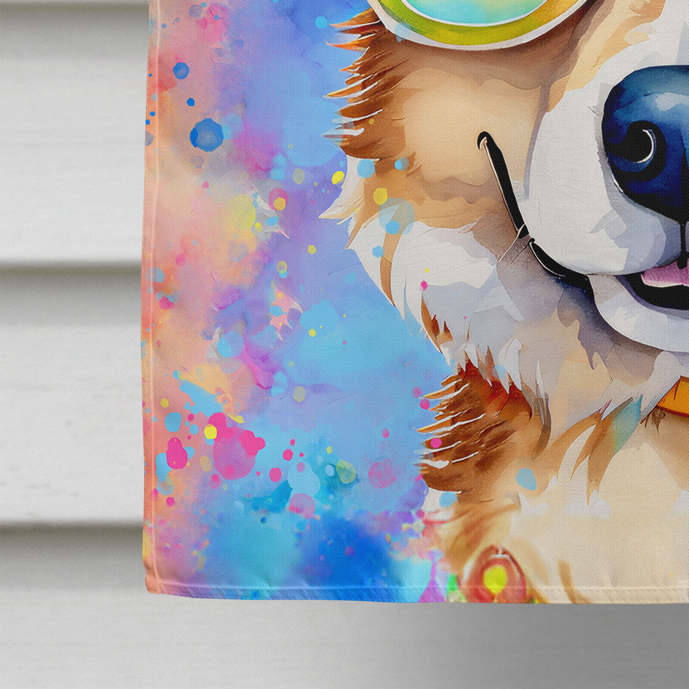 Corgi Hippie Dawg House Flag-3