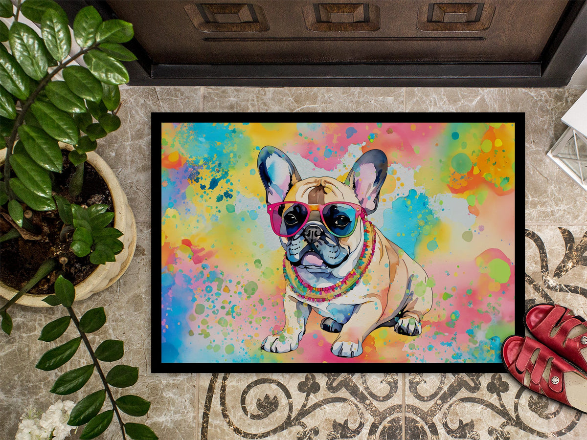French Bulldog Hippie Dawg Doormat-2