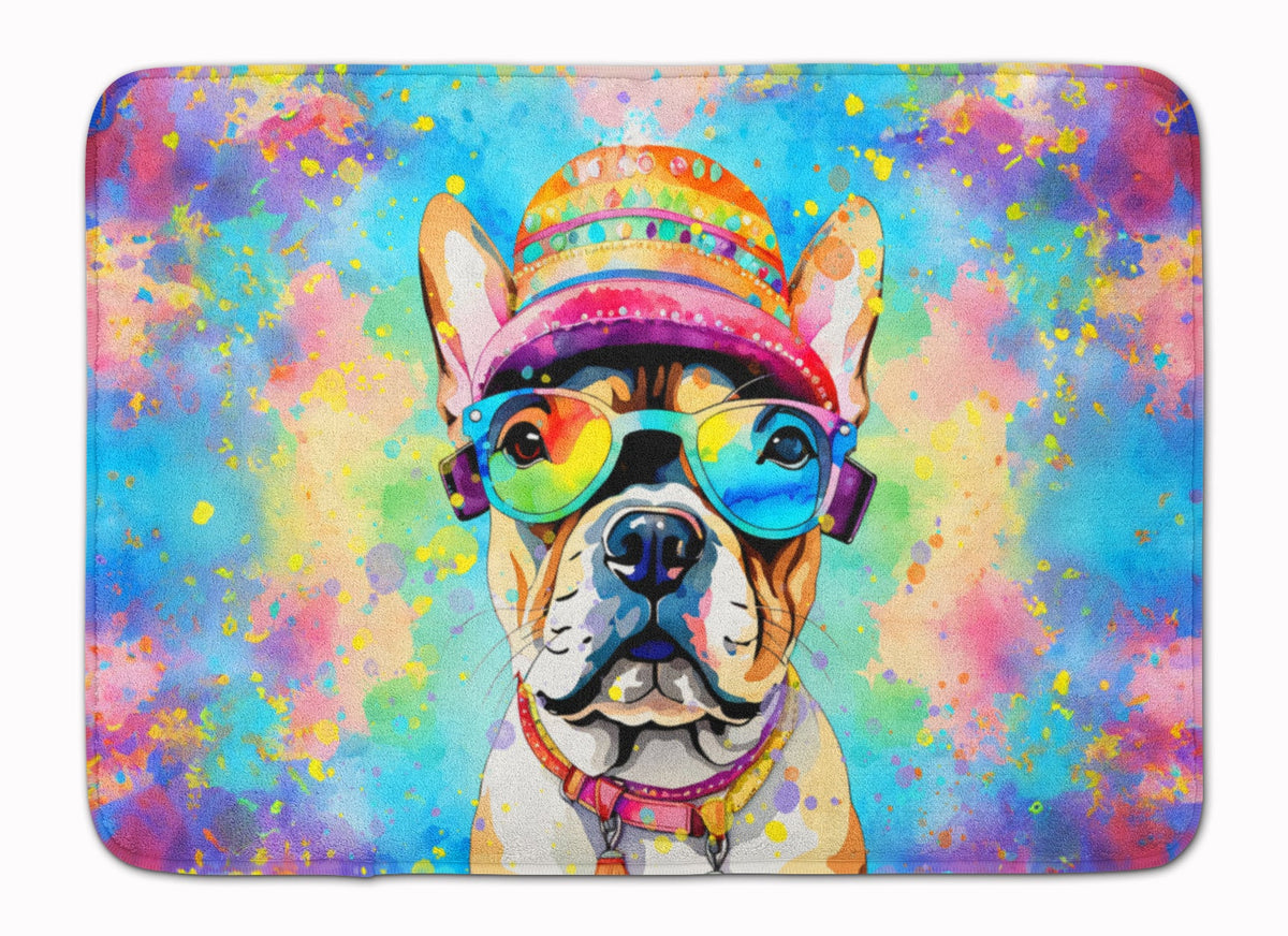 French Bulldog Hippie Dawg Memory Foam Kitchen Mat-0