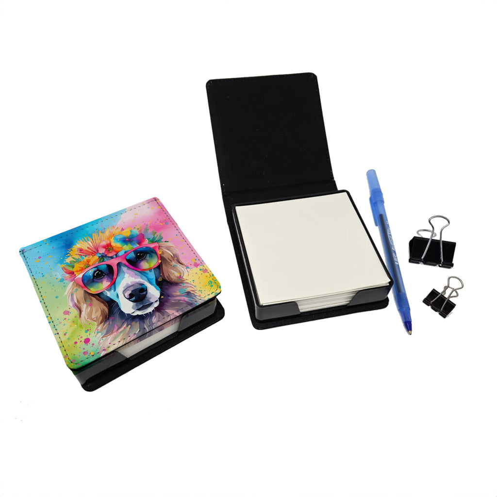 Poodle Hippie Dawg PU Leather Note Paper Holder-1