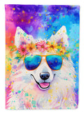 Samoyed Hippie Dawg House Flag-0