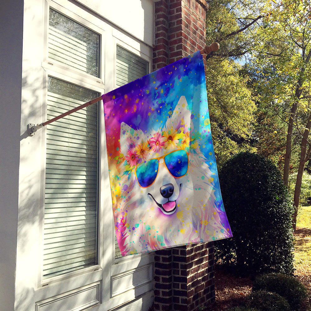 Samoyed Hippie Dawg House Flag-1