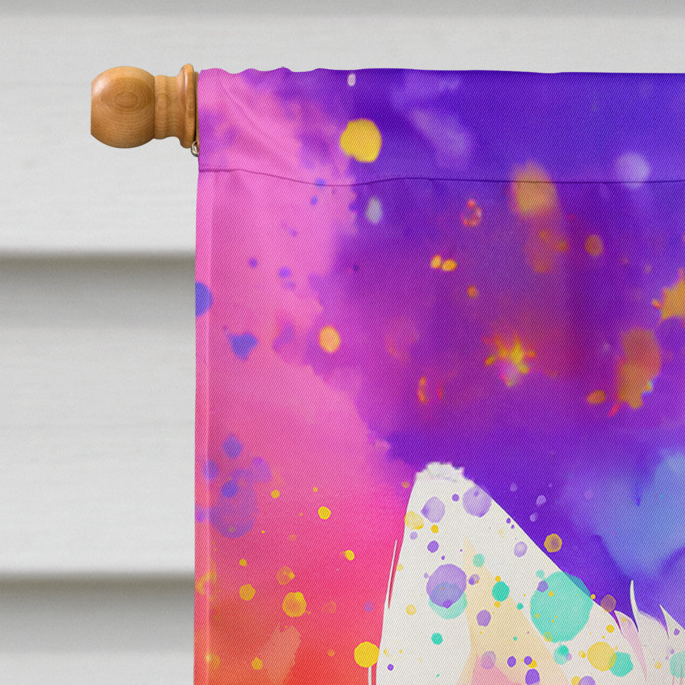 Samoyed Hippie Dawg House Flag-2