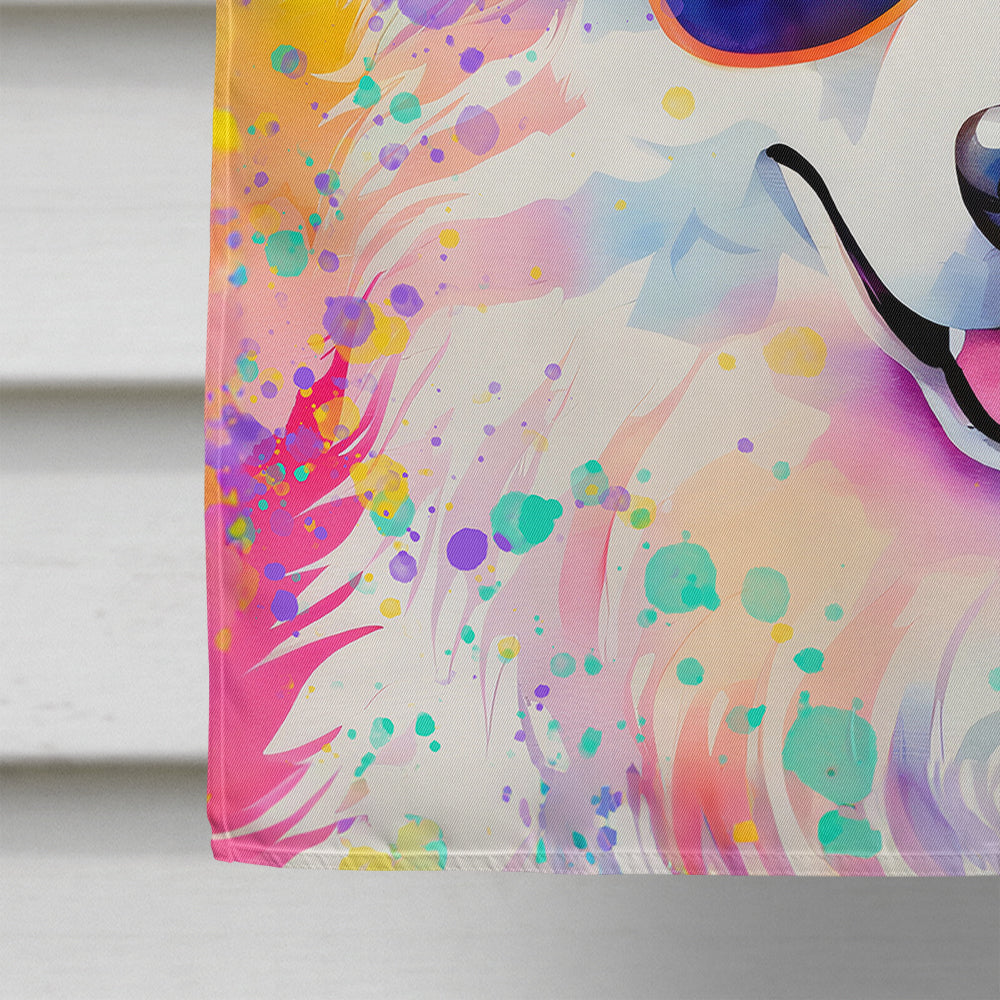 Samoyed Hippie Dawg House Flag-3