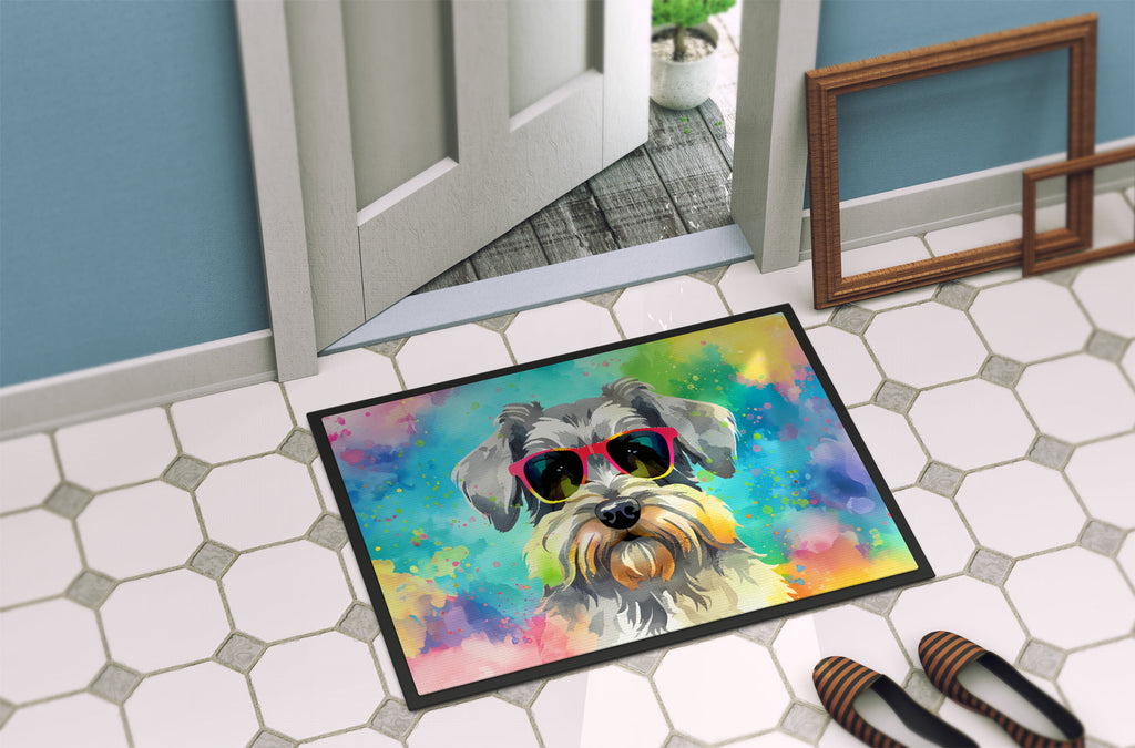 Schnauzer Hippie Dawg Doormat-3