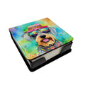 Schnauzer Hippie Dawg PU Leather Note Paper Holder-0