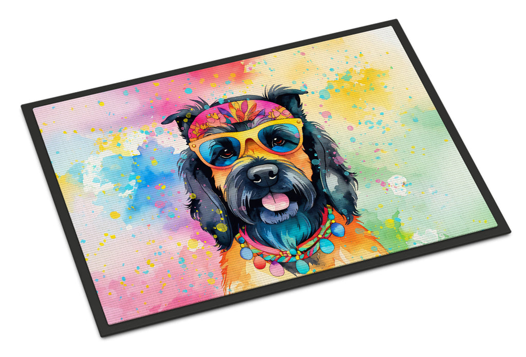 Scottish Terrier Hippie Dawg Doormat-0
