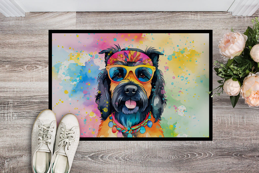 Scottish Terrier Hippie Dawg Doormat-1