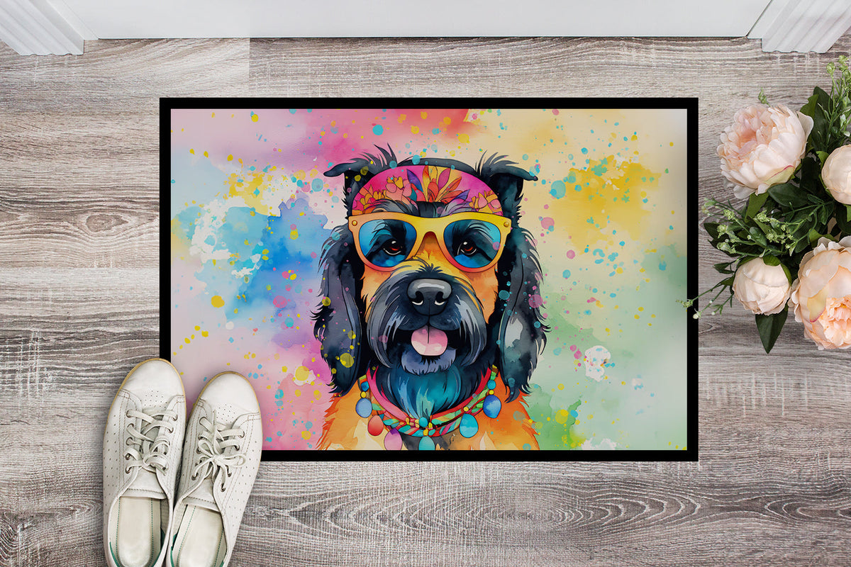 Scottish Terrier Hippie Dawg Doormat-1