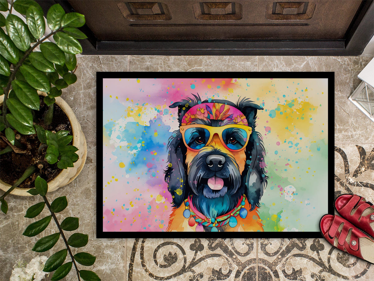 Scottish Terrier Hippie Dawg Doormat-2