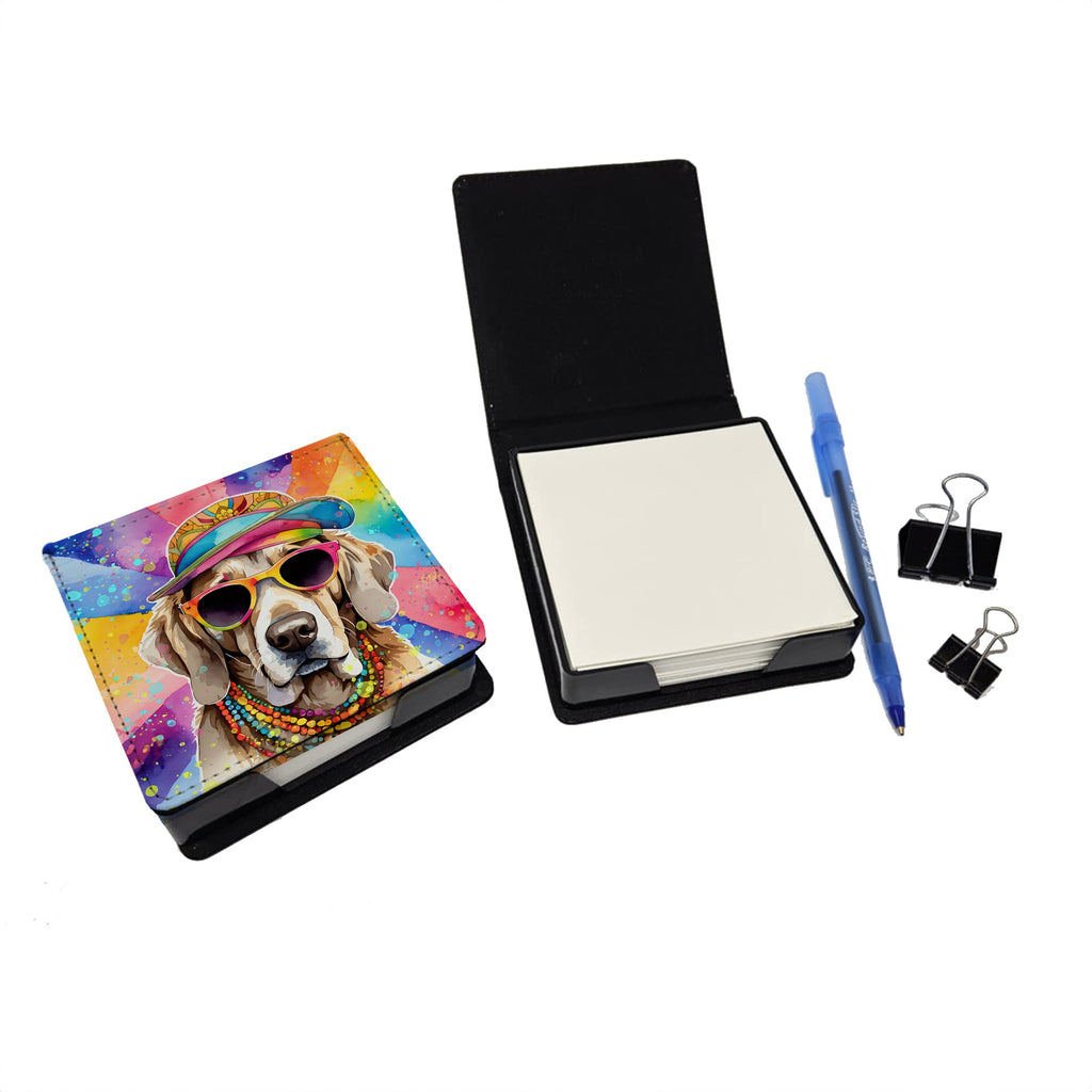 Weimaraner Hippie Dawg PU Leather Note Paper Holder-1