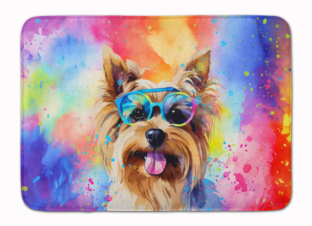 Yorkshire Terrier Hippie Dawg Memory Foam Kitchen Mat-0