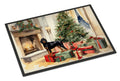 Black and Tan Coonhound Cozy Christmas Doormat-0