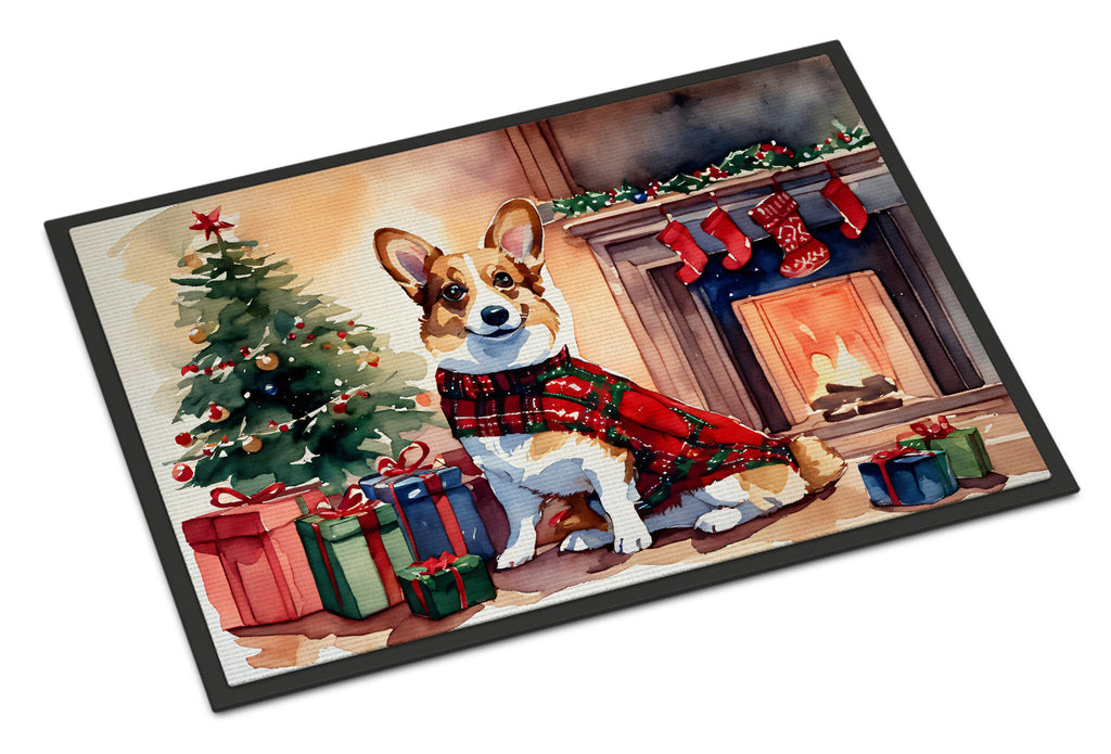 Corgi Cozy Christmas Doormat-0
