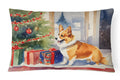 Corgi Cozy Christmas Throw Pillow-0