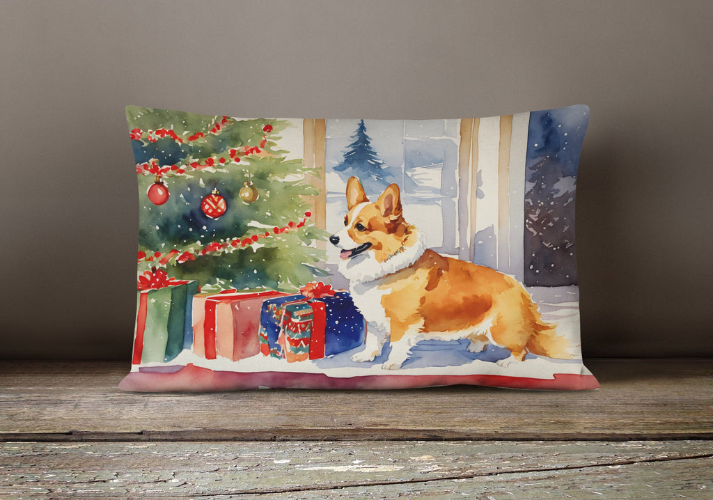 Corgi Cozy Christmas Throw Pillow-3