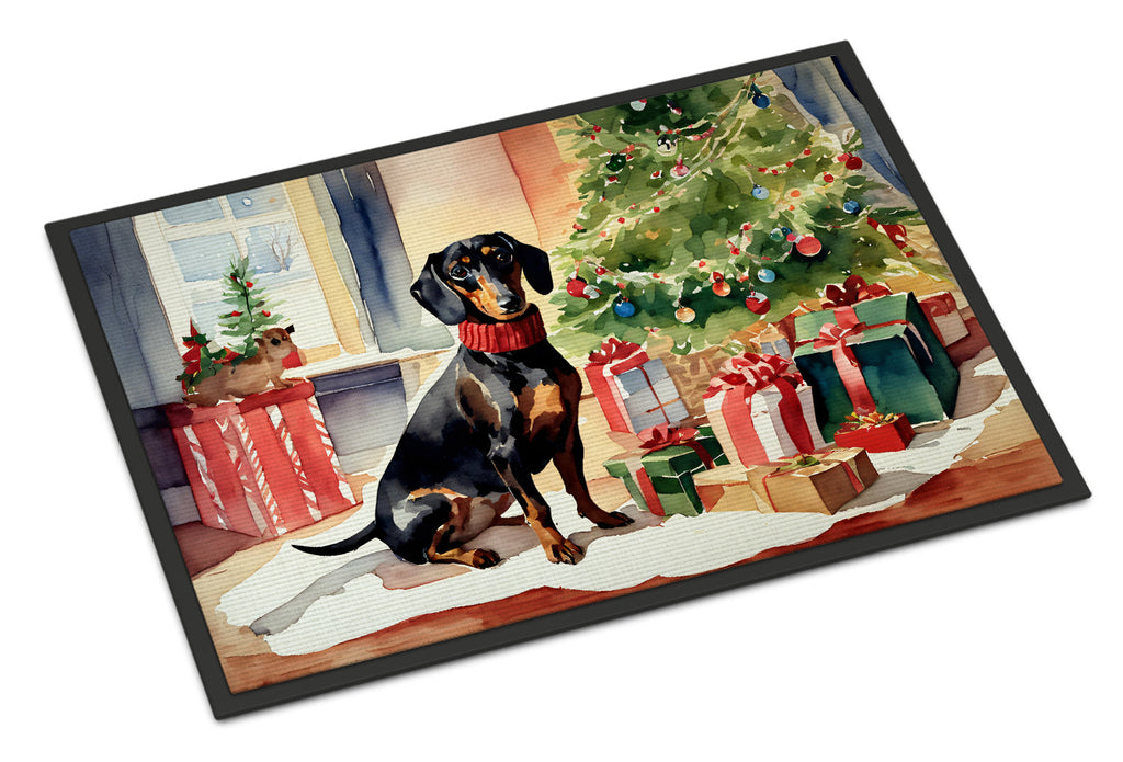 Dachshund Cozy Christmas Doormat-0