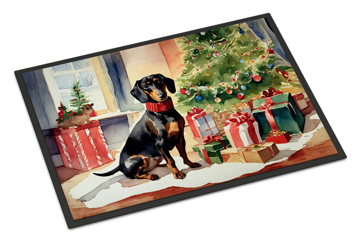 Dachshund Cozy Christmas Doormat-0