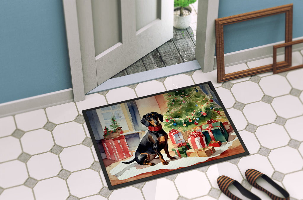 Dachshund Cozy Christmas Doormat-3