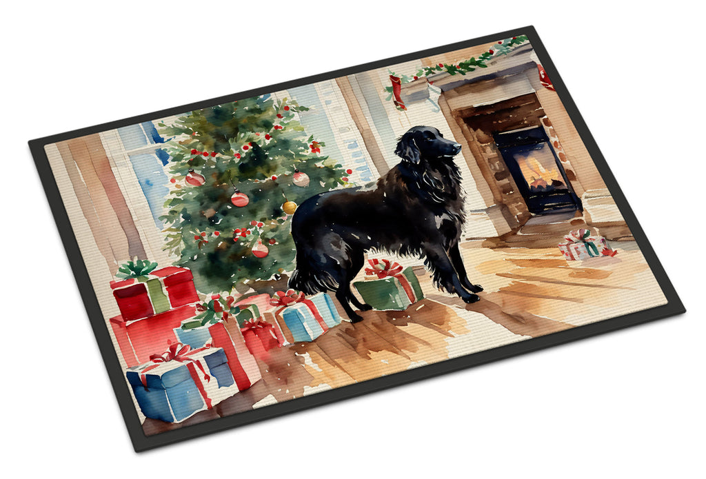 Flat-Coated Retriever Cozy Christmas Doormat-0