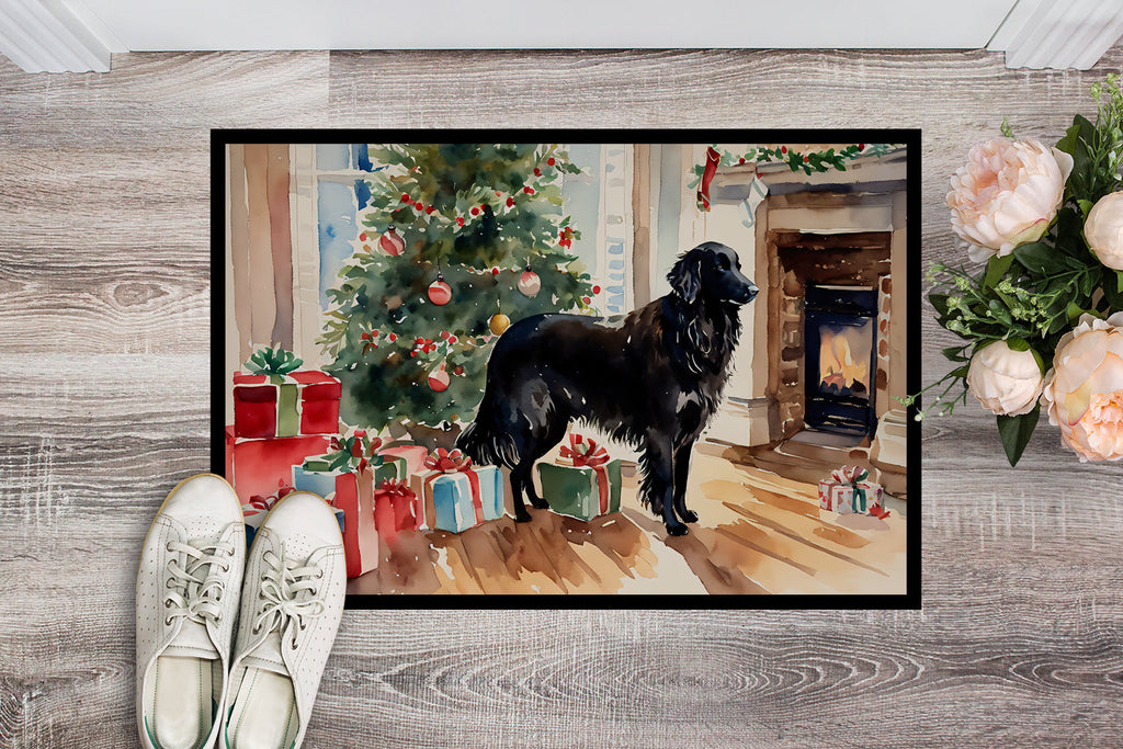 Flat-Coated Retriever Cozy Christmas Doormat-1