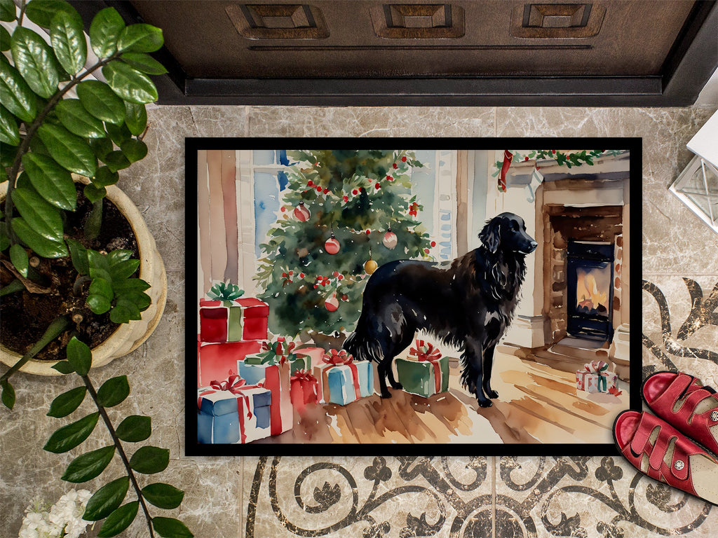 Flat-Coated Retriever Cozy Christmas Doormat-2