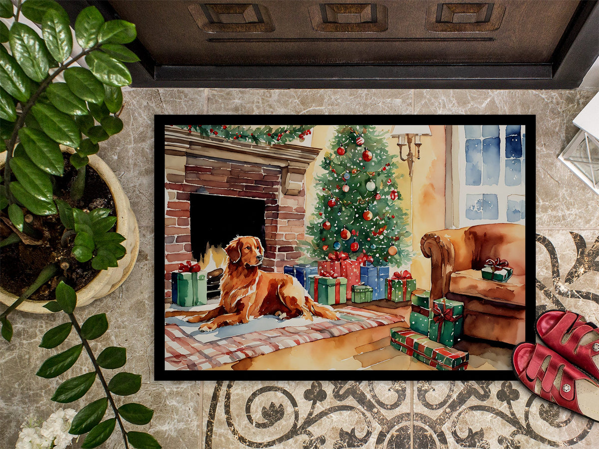 Nova Scotia Duck Tolling Retriever Cozy Christmas Doormat-2