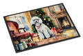 Poodle Cozy Christmas Doormat-0