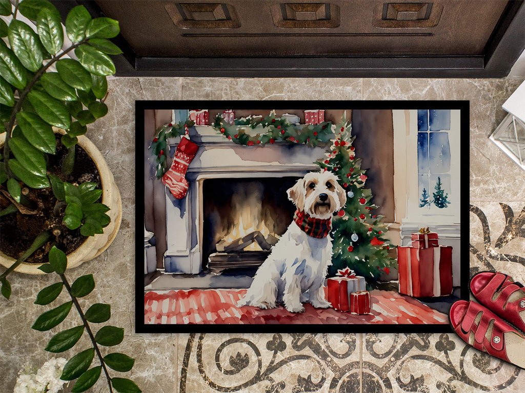 Sealyham Terrier Cozy Christmas Doormat-2