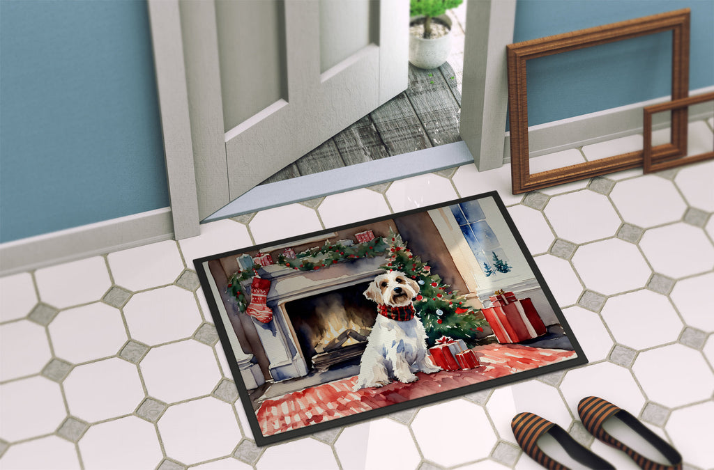 Sealyham Terrier Cozy Christmas Doormat-3