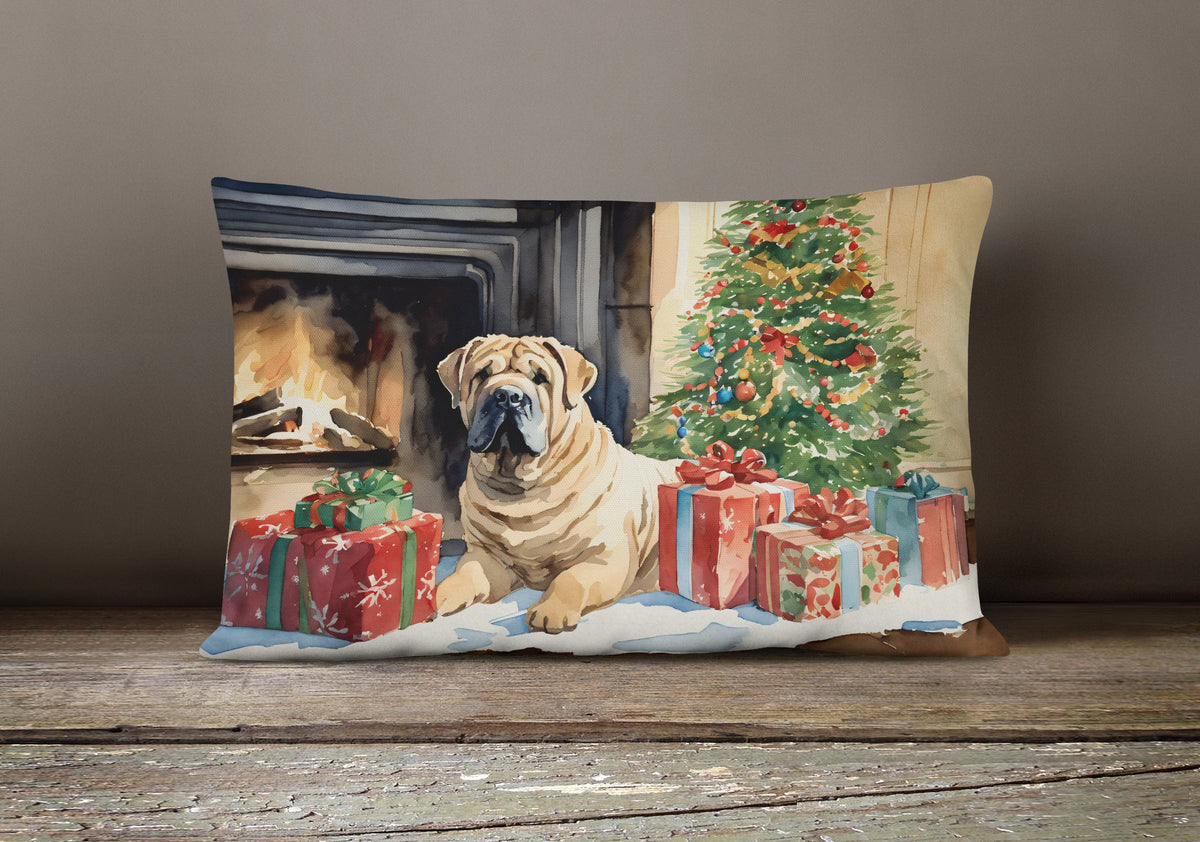 Shar Pei Cozy Christmas Throw Pillow-3