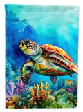Loggerhead Sea Turtle House Flag-0