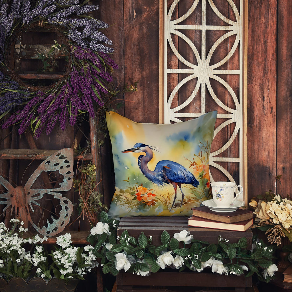 Blue Heron Throw Pillow-4