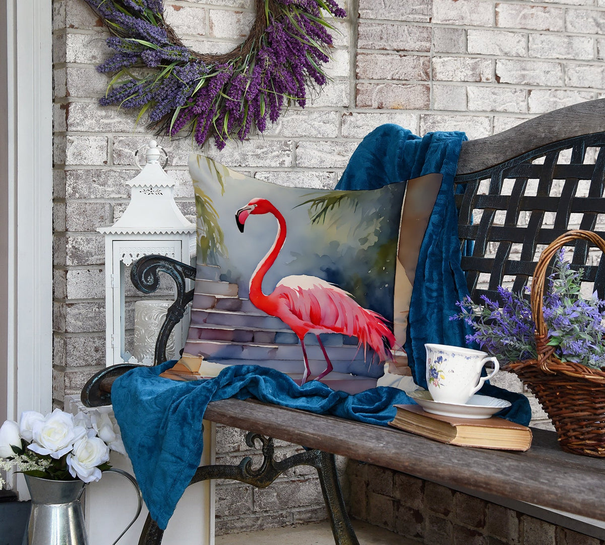 Flamingo Throw Pillow-3