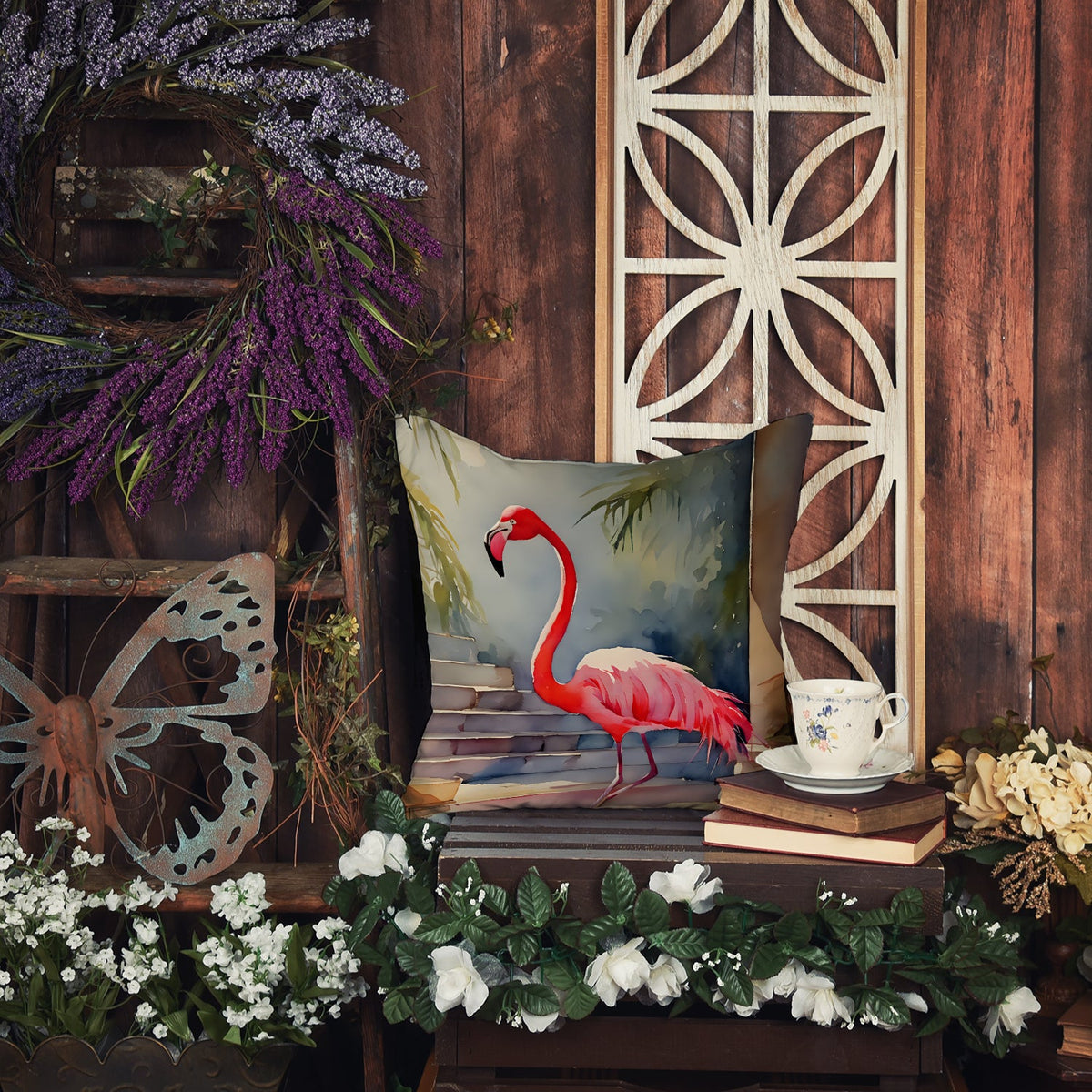 Flamingo Throw Pillow-4