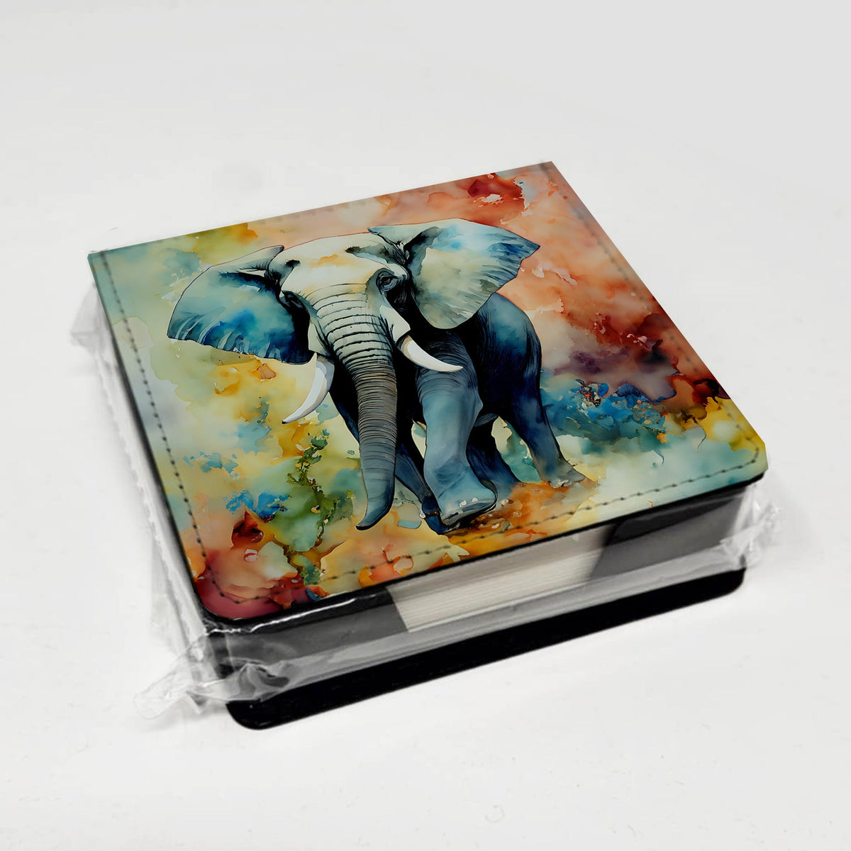 Elephant PU Leather Note Paper Holder-3