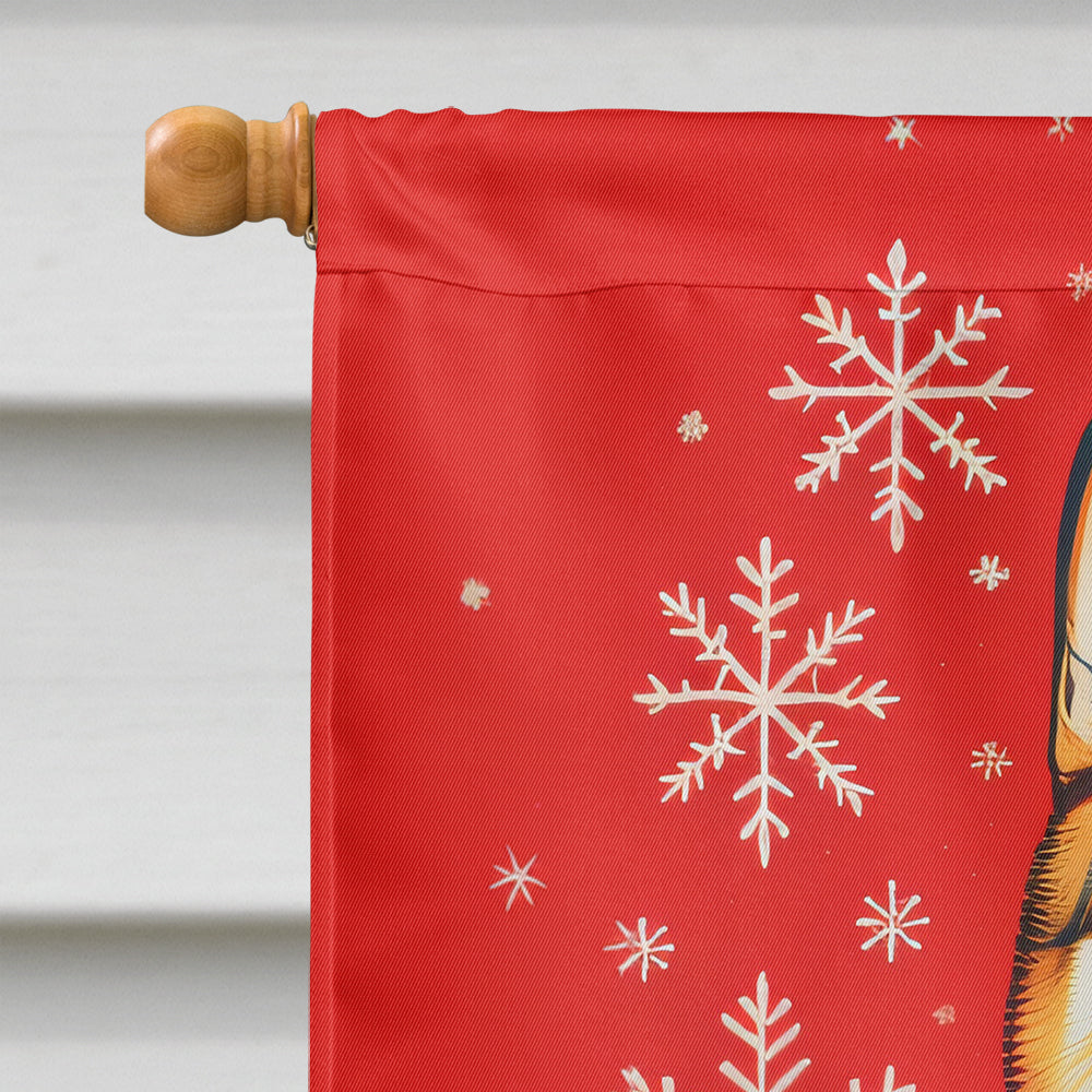 Akita Holiday Christmas House Flag-2