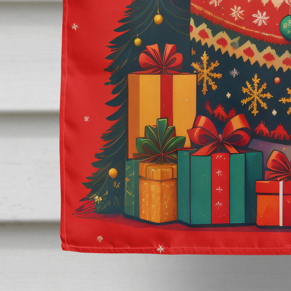 Akita Holiday Christmas House Flag-3